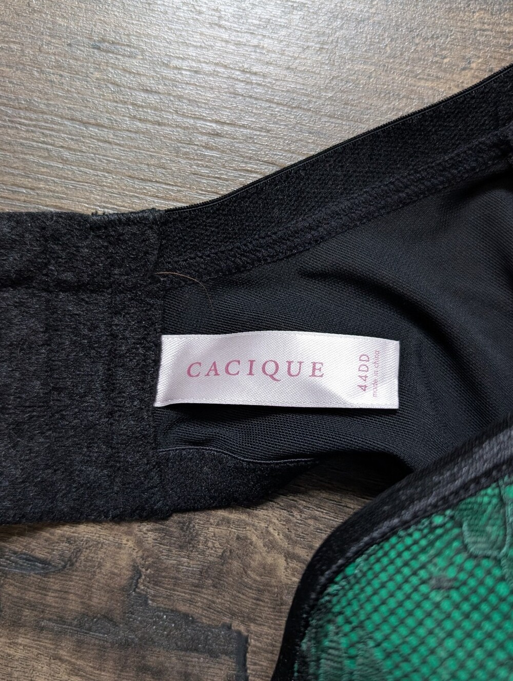 Cacique Emerald Green Lace Underwire Bra Size 44DD - Picture 4 of 5